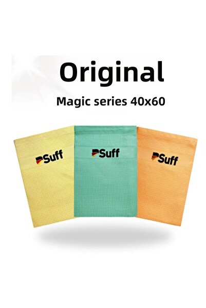 AUTO LUXURY 3 قطع قماش تنظيف 60×40 سم قماش للزجاج والأسطح لا يترك آثارًا أخضر...