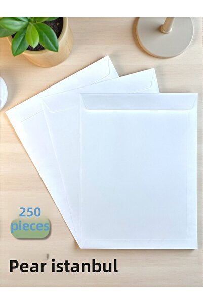 Pera İstanbul 250 bucăți 24x32cm invitație albă felicitare de lux scrisoare sigiliu portofel capacitate mare pungă plic