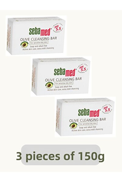 Sebamed صابون زيت الزيتون المضغوط 150 جرام 3 قطع