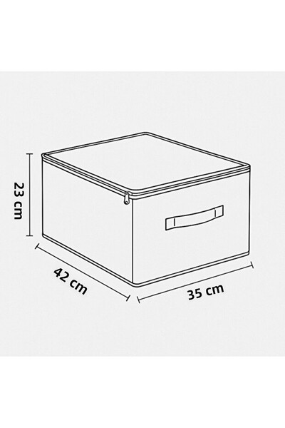she berrak Cream Supported Storage Box Large Size – Foldable Storage and Organization Box with Zipper