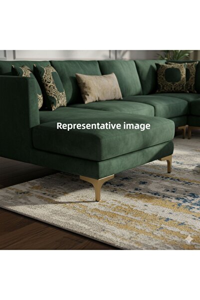 Badem10 Decor 17 cm 4 bucăți picioare de mobilier din metal antic, robuste, pentru masă de cafea, scaun, unitate TV, picior de susținere modern