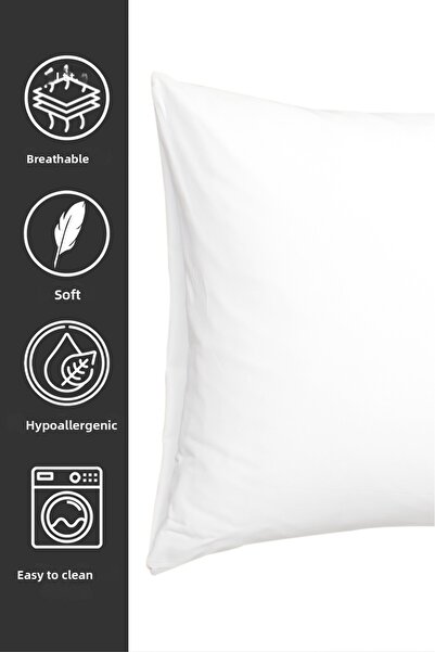 Magnolia Cotton 50X70 White Zippered Pillowcase |   Inner Lining |   1 Piece