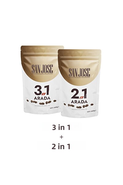 San Jose Coffee طقم قهوة سان خوسيه 3 في 1 + 2 في 1 1000 جرام × 2 |   إجمالي 2...