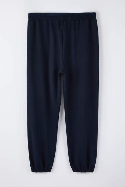 Trendyol Curve Μπλε ναυτικό χρώμα Loose Jogger Πλεκτό με μαλακές κουκκίδες Πλεκτό Φούτερ μεγάλου μεγέθους TBBAW25AJ00003