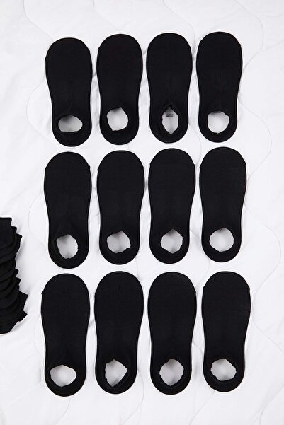 Trendyol Collection Black 12-Pack Cotton Socks Tedaw25Co00002