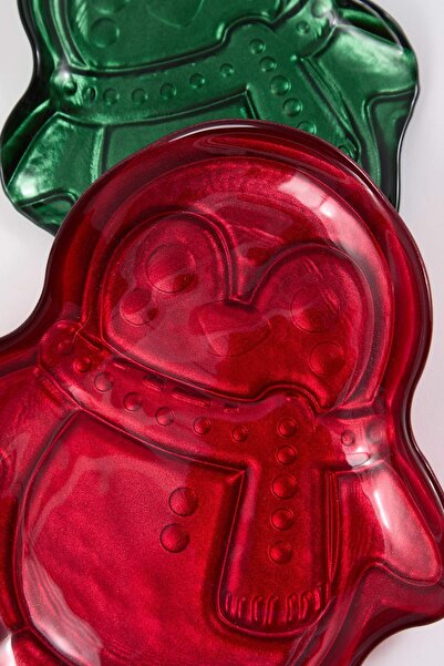 TRENDYOLMİLLA HOME New Year Penguin Set of 2 18Cm&21Cm Glass Plates Tphaw26Tbk00014