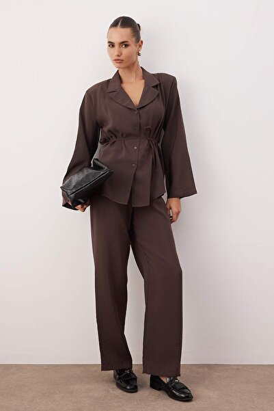 Trendyol Collection Καφέ Λεπτό Μη Φόδραστο Πουκάμισο Μπουφάν TWOAW26BC00058