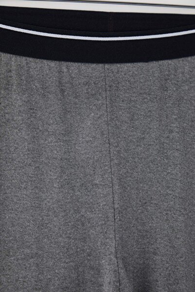 Trendyol Collection Black-Smoked Regular Fit 2-Piece Knitted Unisex Pajama Bottoms Sweatpants Tmnaw25Pj00016