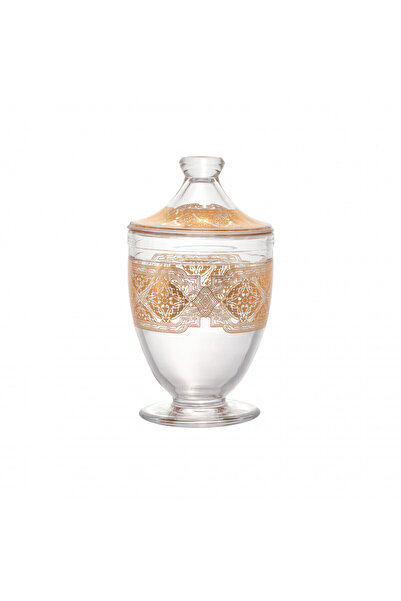 Dania علبة هدايا زجاجية بتصميم ذهبي
