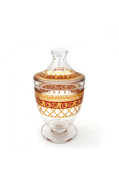 Dania علبة هدايا زجاجية بتصميم ذهبي