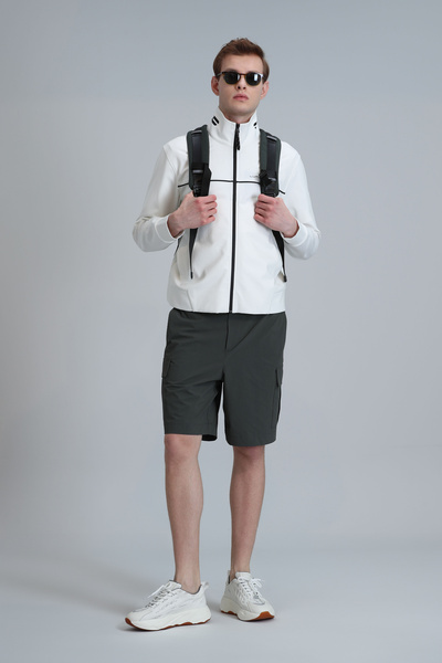 Lufian Tech Spor Erkek Chino Şort Slim Fit Yeşil