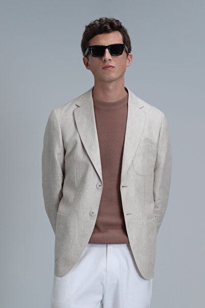 Lufian Rolf Spor Erkek Blazer Ceket Slim Fit Bej