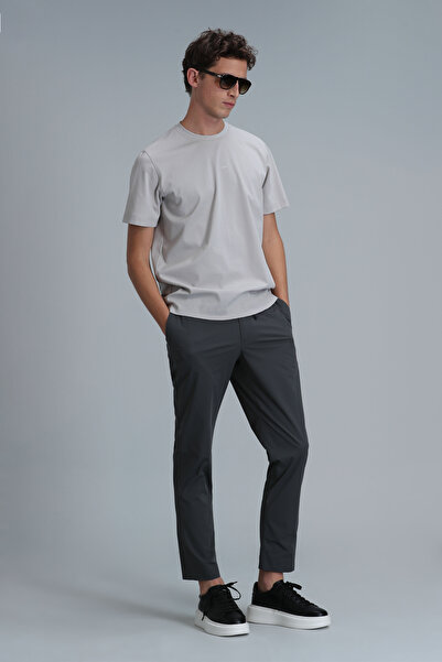 Lufian Antony Modern Grafik T- Shirt Taş