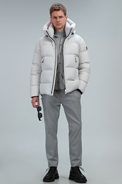 Lufian Tommy Kaz Tüyü Erkek Mont Taş