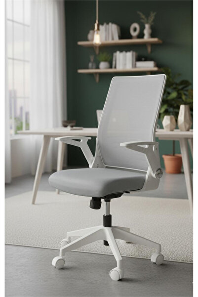 YAĞMUR OFİS Fileli Çalışma Koltuğu MONTAJLI Hazır Kollu Ofis Ev Bilgisayar Sa...