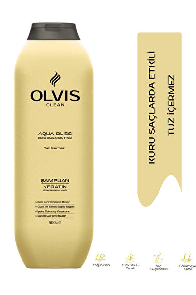 Olvis Clean Aqua Bliss Keratin Tuzsuz Şampuan 500 ml | Kuru Saçlar İçin Bakım...