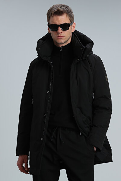 Lufian Donald Goose Feather Men's Coat Black