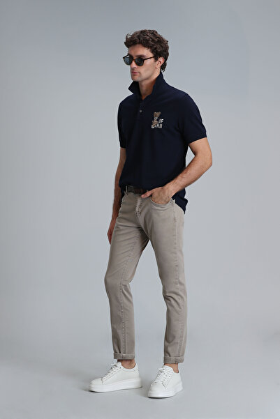 Lufian Helt Spor 5 Cep Erkek Pantolon Slim Fit Deve Tüyü