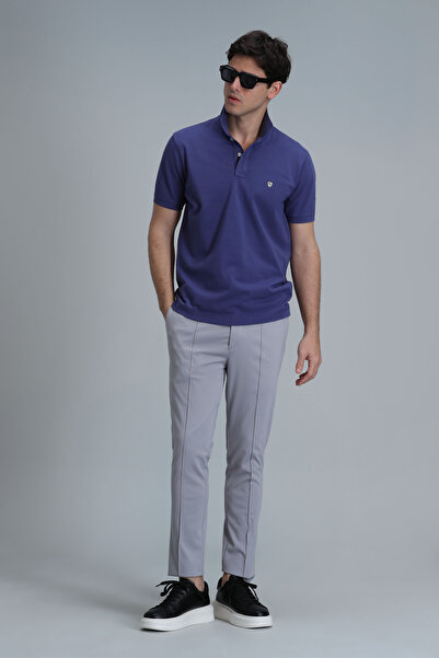 Lufian Laon Men's Attire for Slim Fit Purple Smart Polo T-Shirt