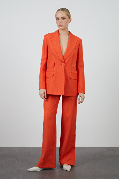 GİZİA Sırt Düğme Detaylı Üç Cepli Rahat Kesim Takım Elbise