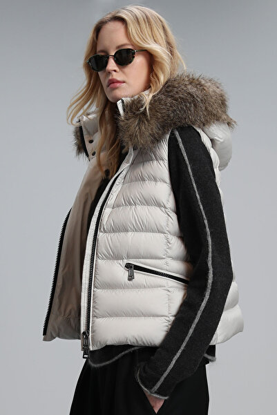 Lufian Lında Kadın Tekno Yelek Ekru