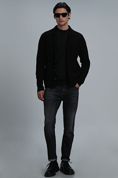 Lufian Darcy Smart Jean Erkek Pantolon Slim Fit Koyu Gri
