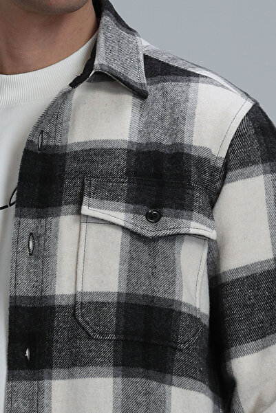 Lufian Cămașă de bază pentru bărbați Farmer Comfort Slim Fit, neagră