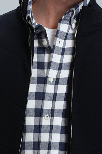 Lufian Varden Чоловіча сорочка Basic Comfort Slim Fit Синя