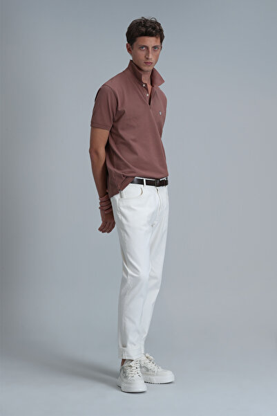 Lufian Laon Smart Erkek Polo Tişört Slim Fit Kiremit