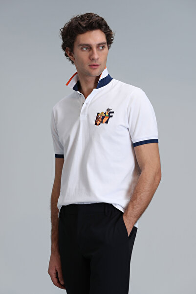 Lufian Ανδρικό μπλουζάκι Polo - Ruby Smart White