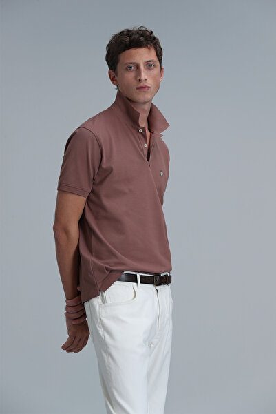 Lufian Laon Smart Erkek Polo Tişört Slim Fit Kiremit