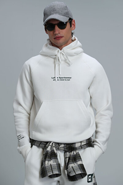 Lufian Luıs Erkek Sweatshirt Kırık Beyaz