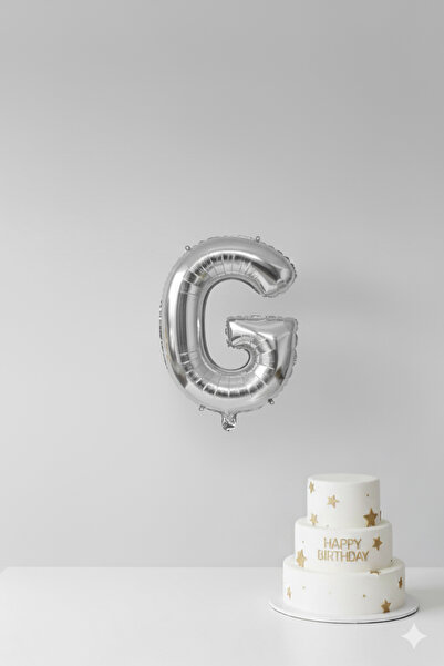 Deniz Party Store بالون فضي فويل (G) حرف 36 - 40 سم