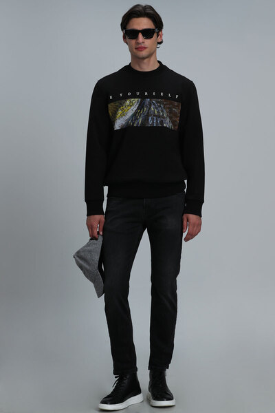 Lufian Frobın Smart Jean Men's Trousers Regular Fit Anthracite