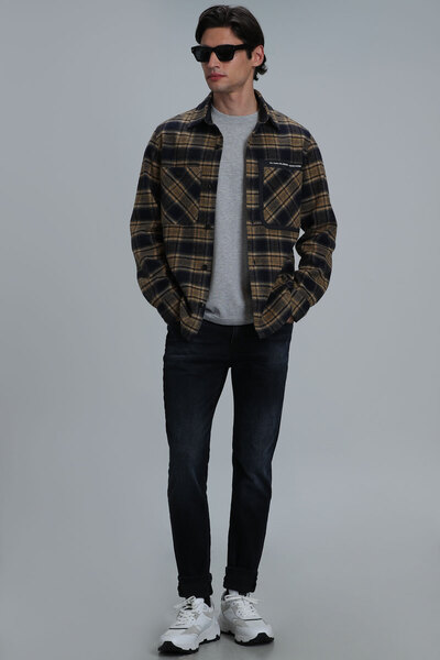 Lufian Hammer Erkek Basic Gömlek Regular Fit Lacivert