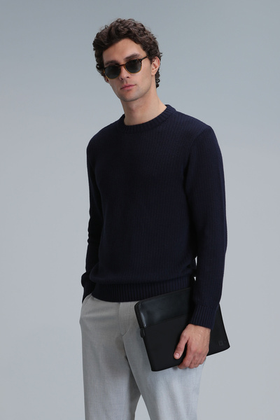 Lufian Ανδρικό πουλόβερ Ice Navy Blue