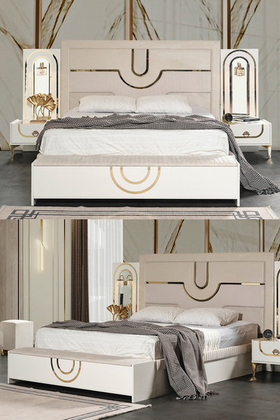 EDSY HOME Safir Bazalı Bençli Karyola