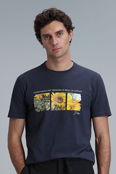 Lufian June Modern Grafik T- Shirt Antrasit