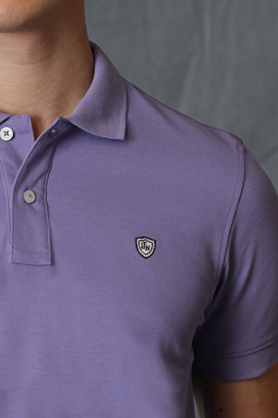 Lufian Laon Smart Men's Polo T-Shirt Dark Lilac
