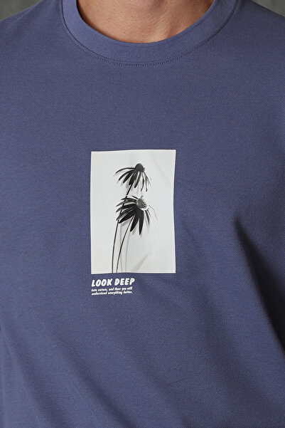 Lufian Bart Modern Graphic T- Shirt Purple