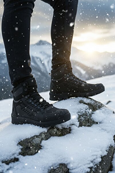 BIG KING Μαύρες Hydro Αδιάβροχες Ανδρικές Μπότες Trekking εξωτερικού χώρου