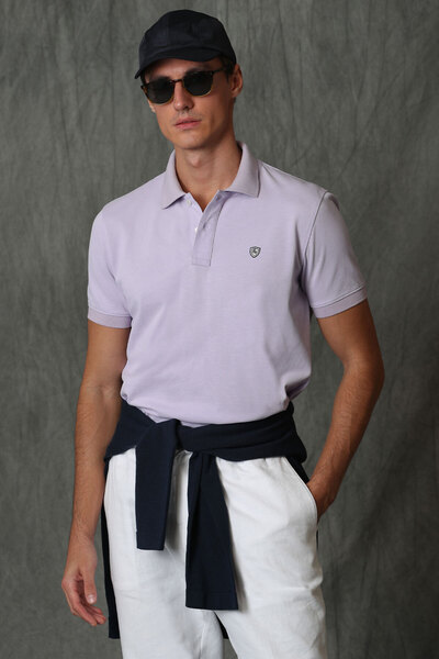 Lufian Ανδρικό αθλητικό μπλουζάκι με λαιμόκοψη Laon Lilac