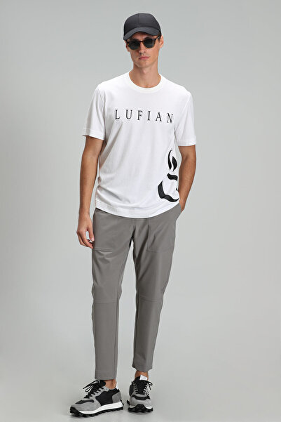 Lufian Fınn Modern Graphic T-Shirt White