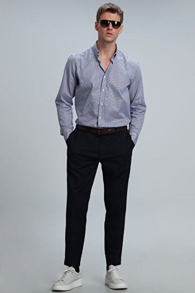 Lufian Getz Erkek Basic Gömlek Regular Fit Lacivert