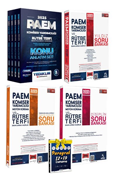 Yediiklim Yayınları 2025 Yediiklim PAEM Komiser Yardımcılığı ve Rütbe Terfi K...