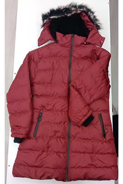 BAŞAK ÇOCUK GİYİM 409148 Jesija-Children's Coat 12Y,13Y,14Y,15Y Girls - Bordo...
