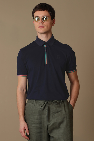 Lufian Чоловіча футболка поло темно-синя - Kard Smart