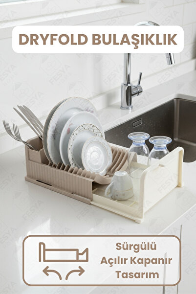 Fesya Home DRYFOLD Açılır Kapanır Sürgülü Bulaşıklık - Tezgah Üstü Sürgülü Bu...