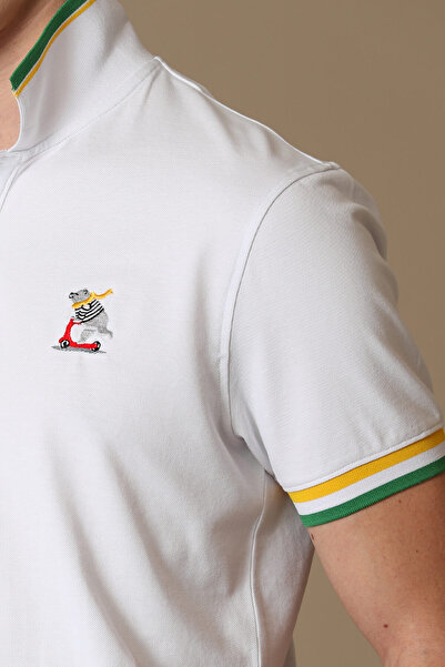 Lufian Edward Sports Polo Ανδρικό T-Shirt λευκό