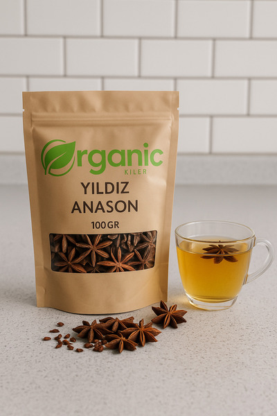 Organic Kiler Yıldız Anason 100 gr | Elenmiş ve Doğal | Aromatik Baharat & Ça...